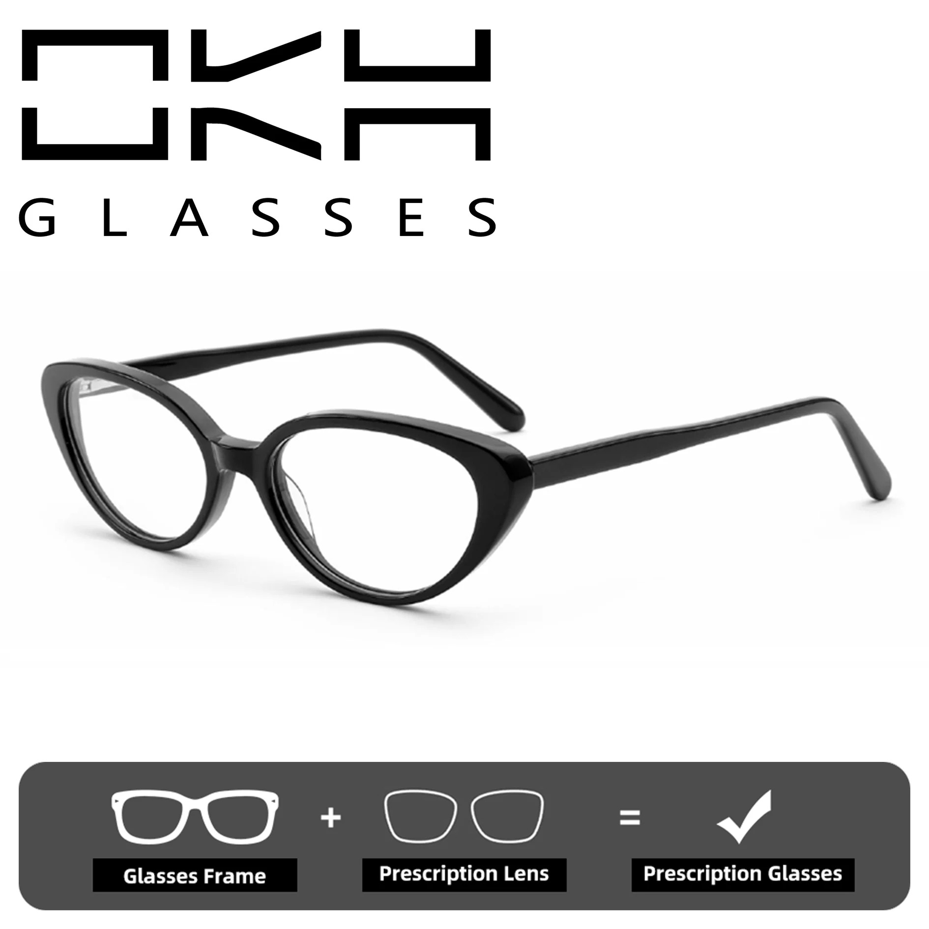 

OKH Unisex Anti Blue Light Progressive Glasses Custom Prescription Optical Lenses Myopia Reading High Definition Eyewear