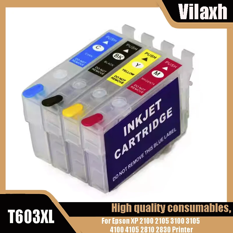 Vilaxh 603XL 603 T603 603XL T603  Ink Cartridges For Epson XP 2100 2105 3100 3105 4100 4105 2810 2830 Printer