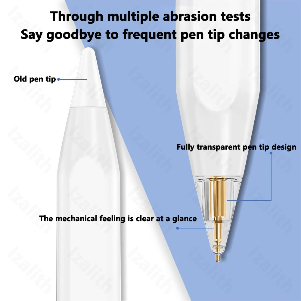 Clear Replacement Tips For Apple Pencil 1 2 3 USB-C Gen Tips Pen Tips For Apple Pencil Pro for iPad Transparent Stylus Nib