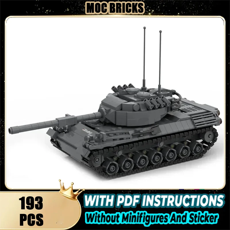 

Military Armored Car Model Moc Building Bricks Leopard 1 Tank Technology Modular Blocks Gifts Christmas Toys DIY Sets Assembly