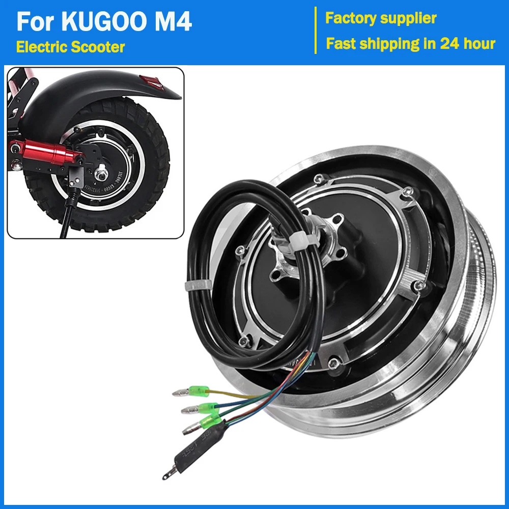 10''  Metal Hub Motor 48V 500W Brushless Dis Brake Hub Motor E Bike for KUGOO M4 / M4 PRO Electric scooter Replacement Parts