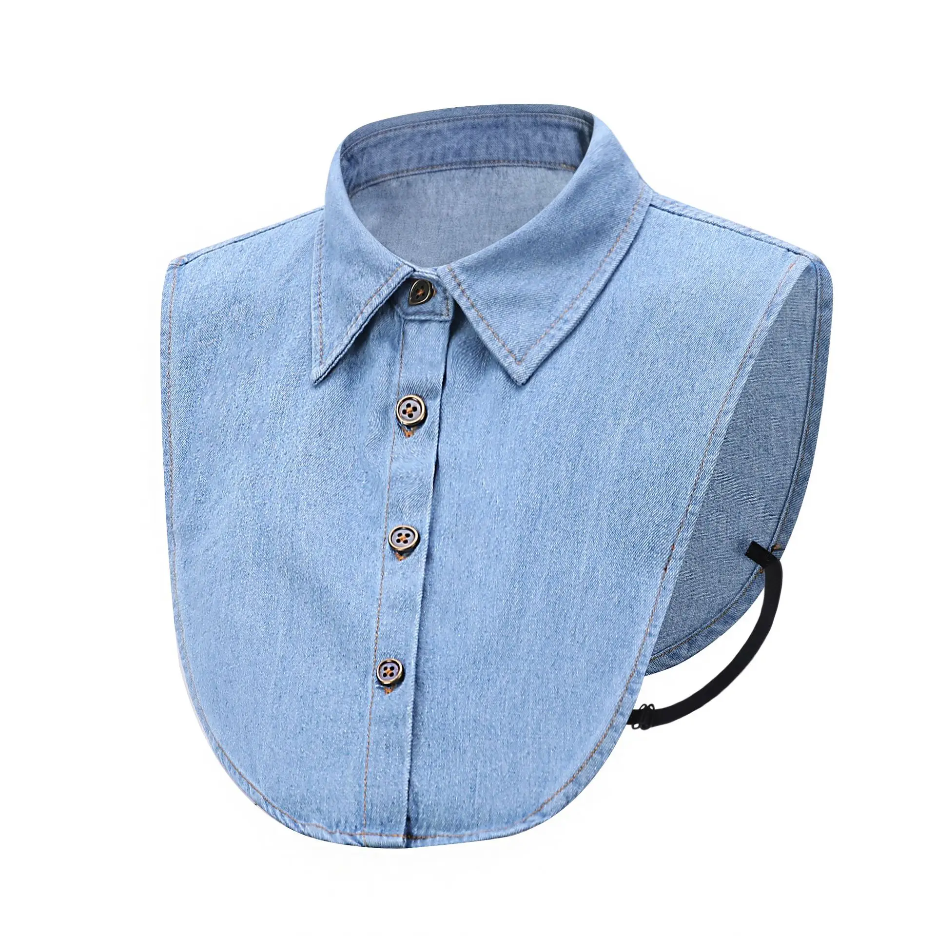 Fake for Men Women in Spring and Autumn Korean Denim Shirt Decoration Sweater Fake Shirt Collar