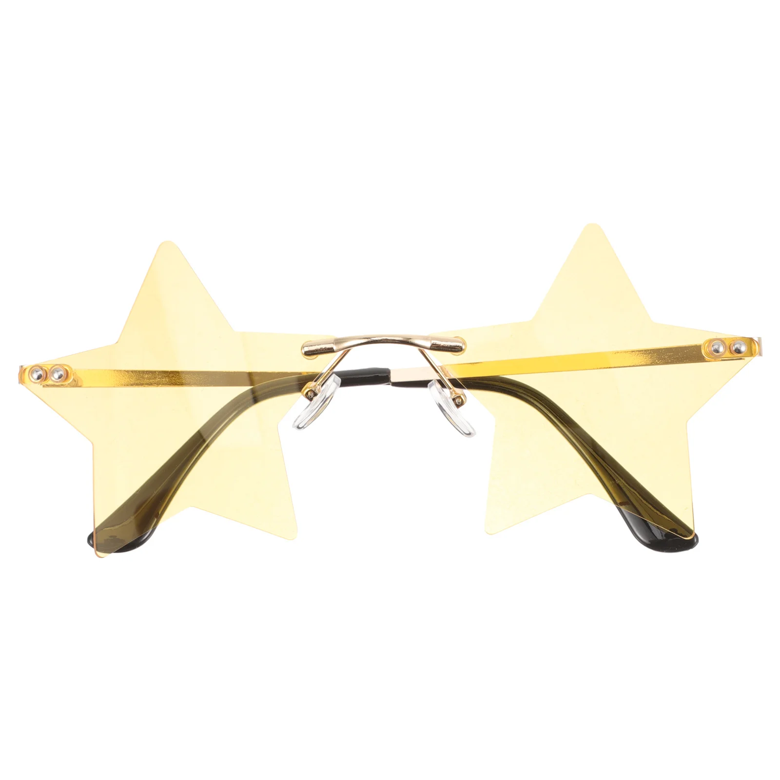 

Star Rimless Sunglasses Frameless Eyeglasses Party Glasses Cool Colored Festival Accessories Fun Glasses Women