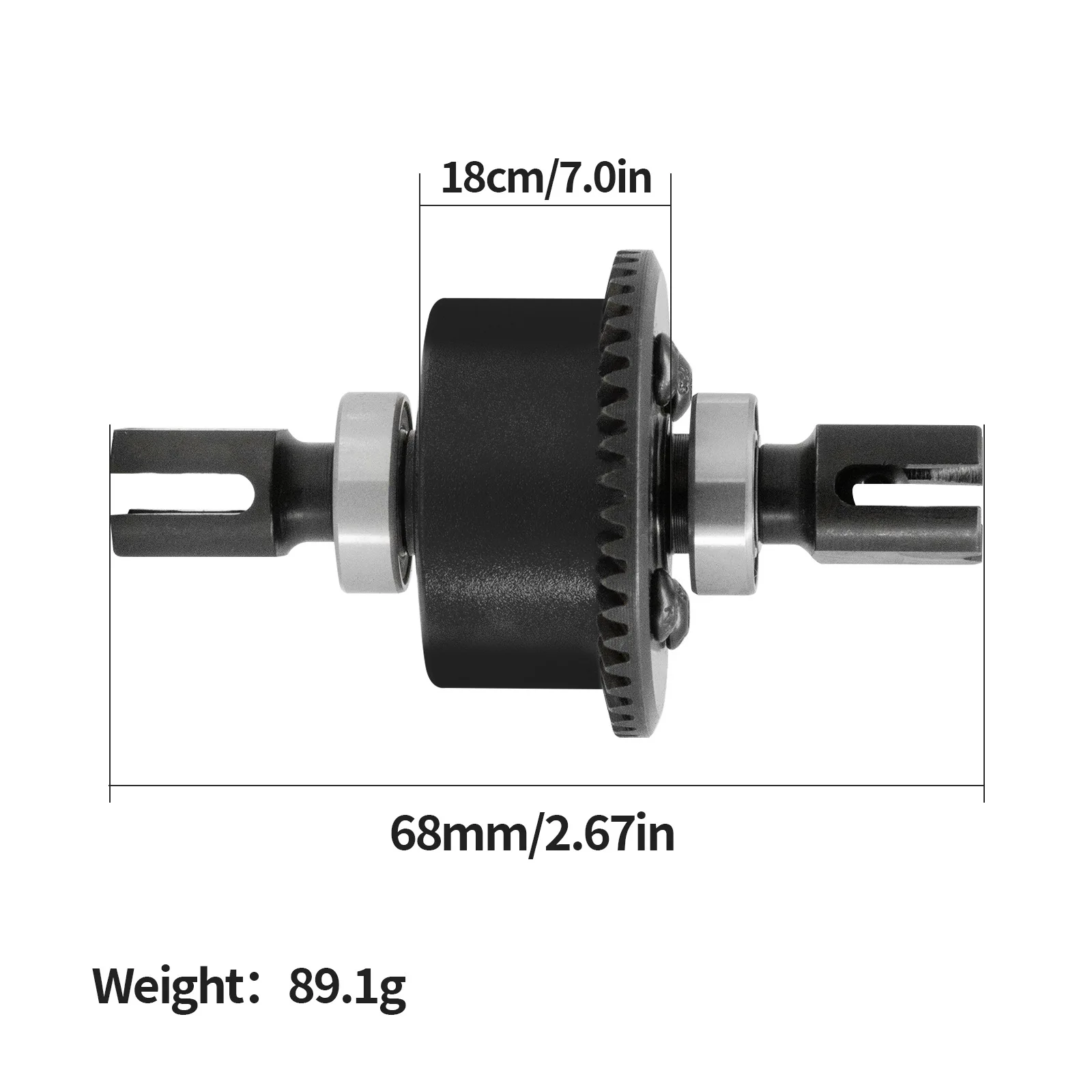 For Arrma 6S Differential Gear Set RTR 43T+10T/42T+15T/43T+13T/46T/50T Carbon Steel Upgrade, Fits Infraction Limitless Mojave V