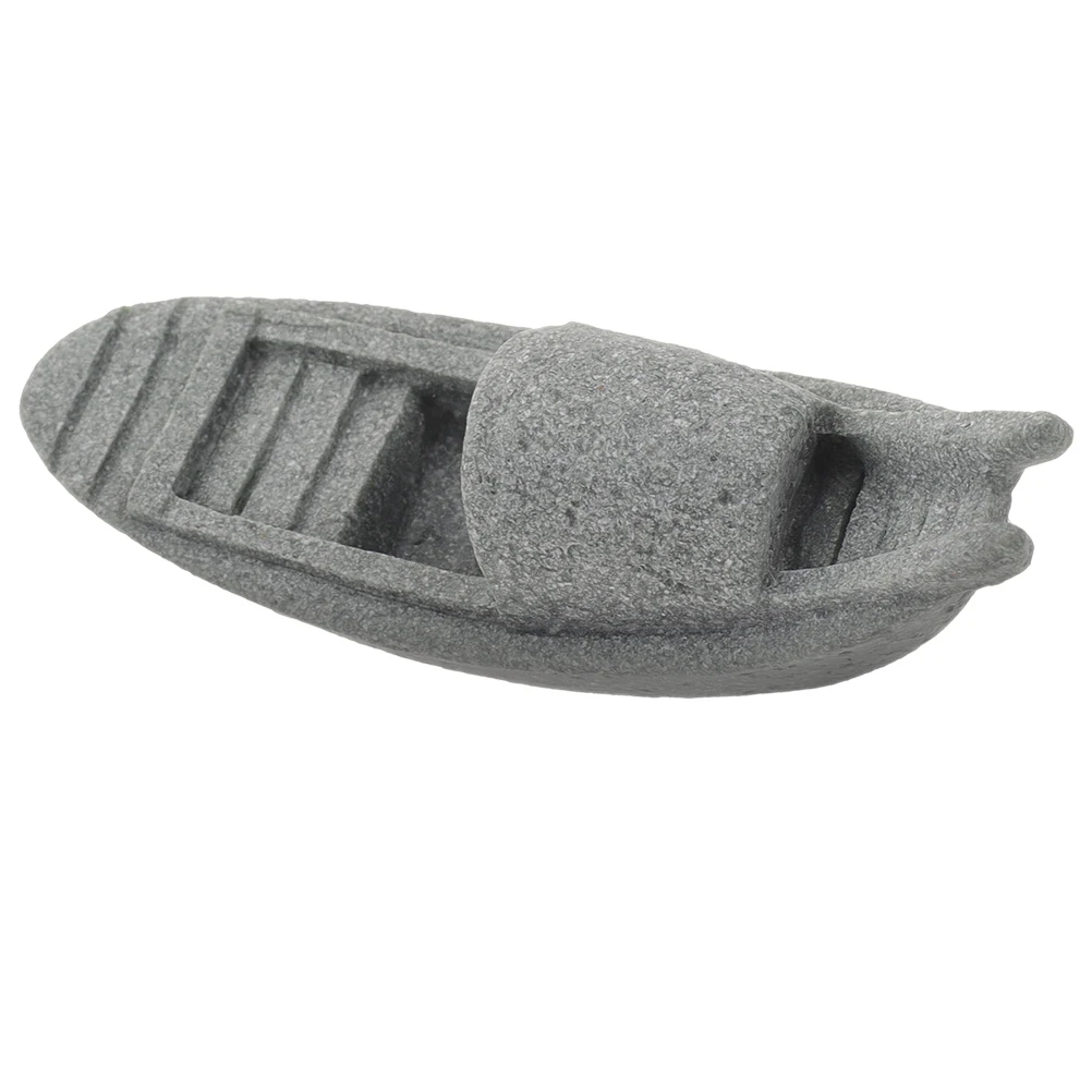 

Realistic Miniature Boat Decorations Micro Landscape Ornament Kit Miniature Garden Accessories Rustic Style Mini Boat Decor Sand