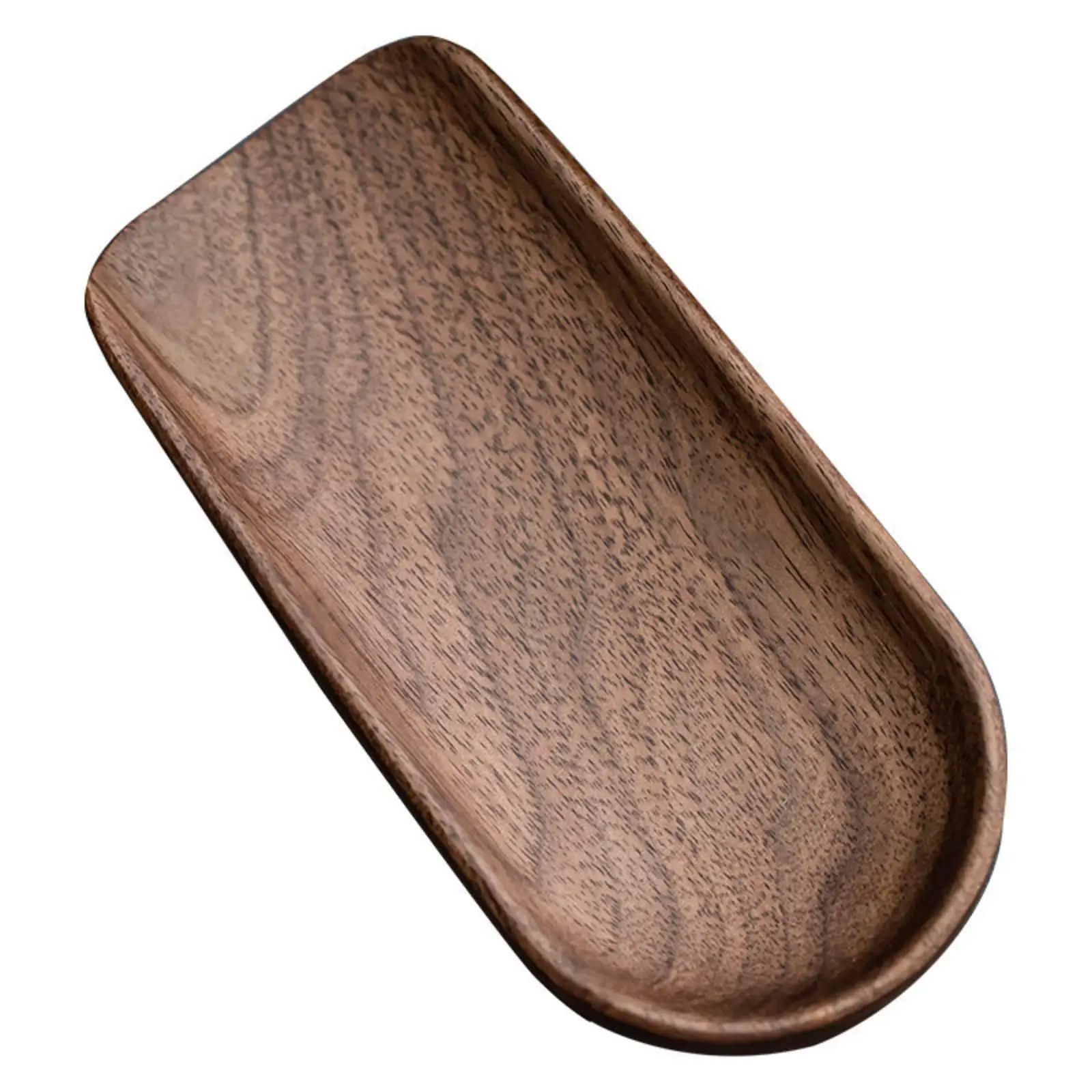 Walnut Tea Serving Board Small Wooden Serving Tray Grain for Hosts