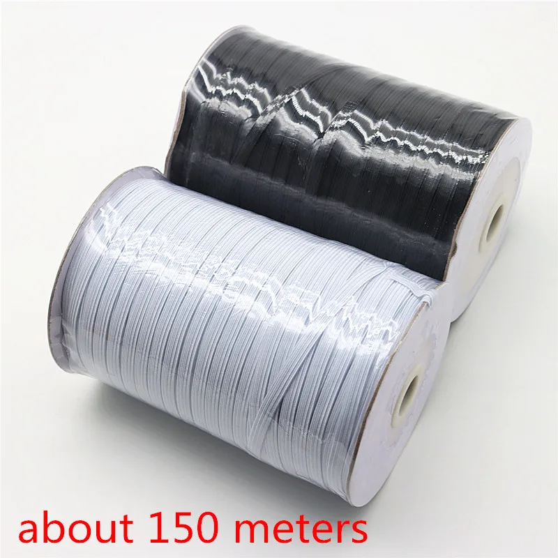 5m 10m 20m 40m 90m elastisches Gummiband 6mm Farbe Nähen Haushalt Gummiband Gummiband Kleidungs stück Näh zubehör