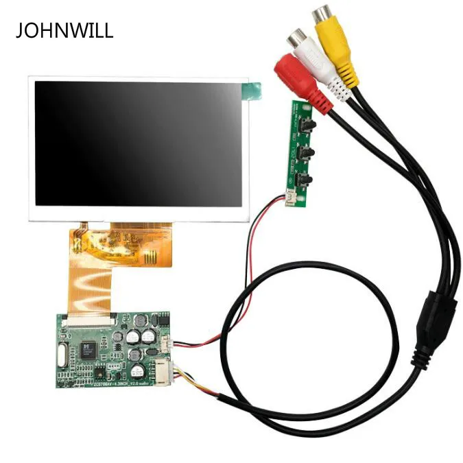 4.3inch New LCD Display RGB 480(RGB)x272 with AV Driver Board Module Kit Monitor for Car AV Digital Photo Frame Multi-function