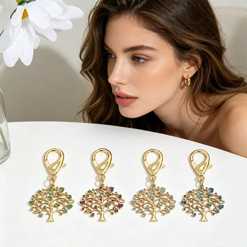 Life Tree Wealth Tree New Products Fashion Versatile Keychains Luggage  Accessories Women Bag Charm Car Key Holder Jewelry Gift