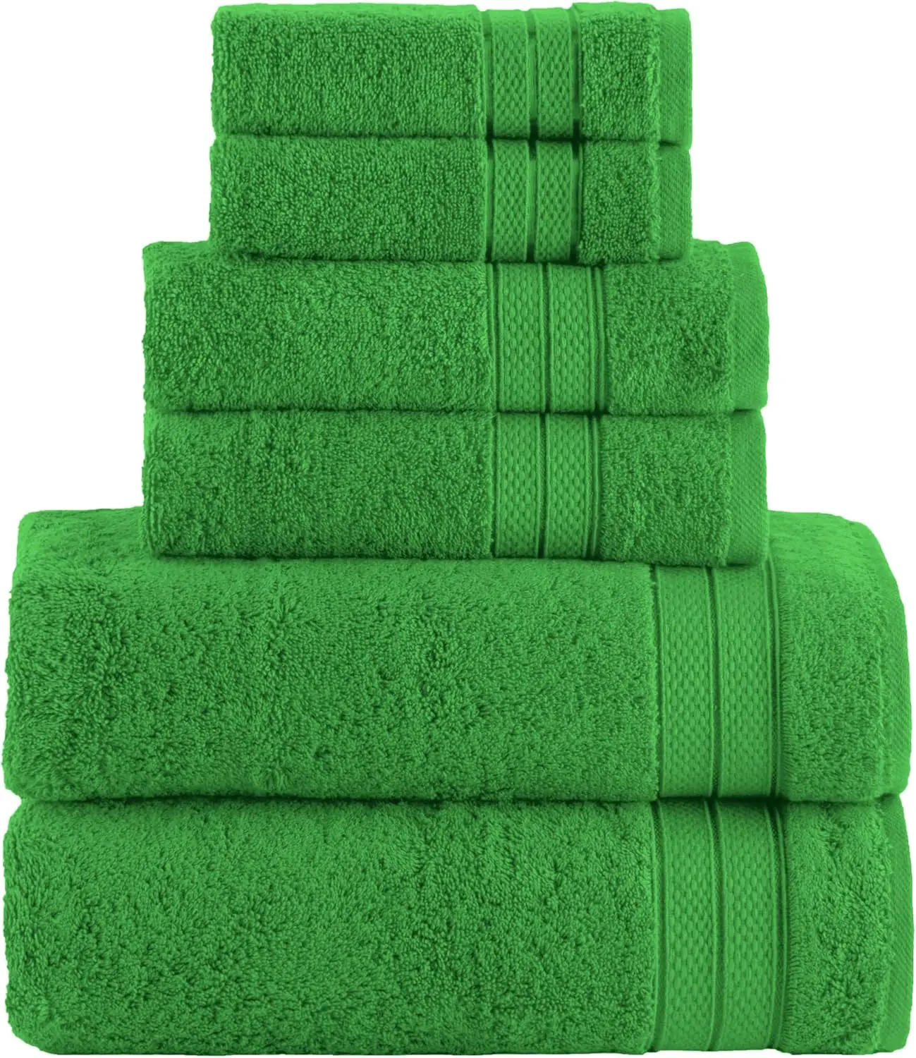 

Роскошный набор из 6 полотенец, премиум-качество, 100% турецкий хлопок, быстросохнущие, впитывающие, изумрудно-зеленого цвета