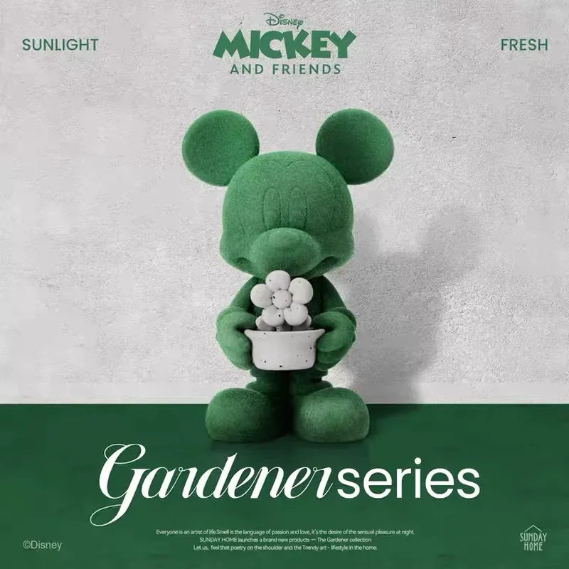 Disney Mickey Minnie Mouse Gardener Series Figure Anime Cartoon Aromatherapy Diffuser Cute Figurines Sunday Home Decor Toys