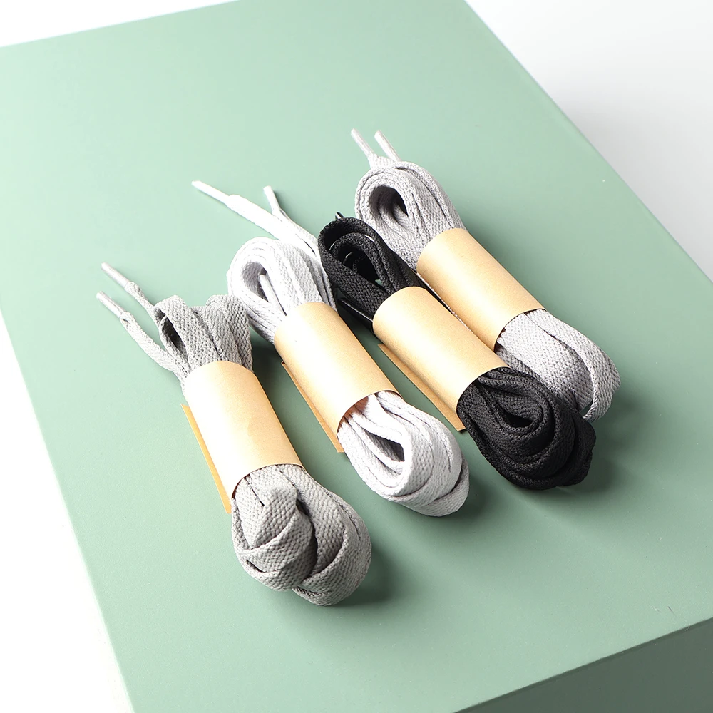 Сменные шнурки HIBERNI для кроссовок Adidas/Nike 100-160 см, черный/серый |   Прочные плоские шнурки для мужчин и женщин, 1 пара