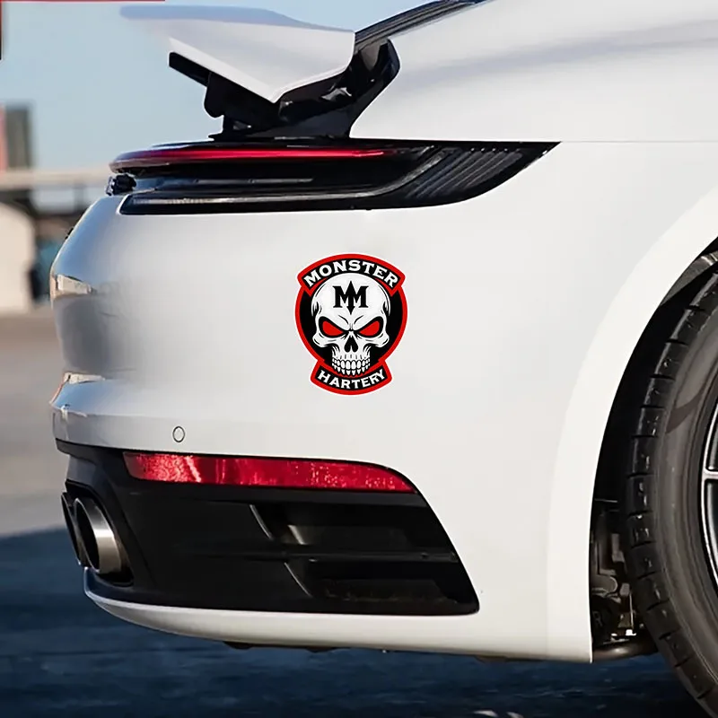 1PC Monster Hartery Skull Sticker for Motorcycle Car Decoration Cool Decal