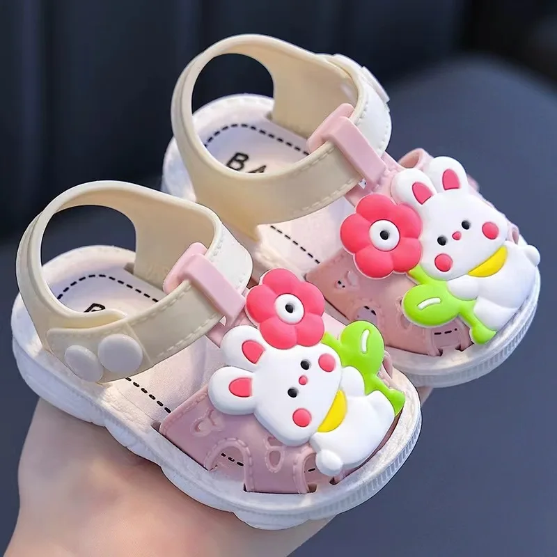 Sandales d\'été pour enfants de 0 à 3 ans, chaussures respirantes pour bébés filles, nouvelle collection