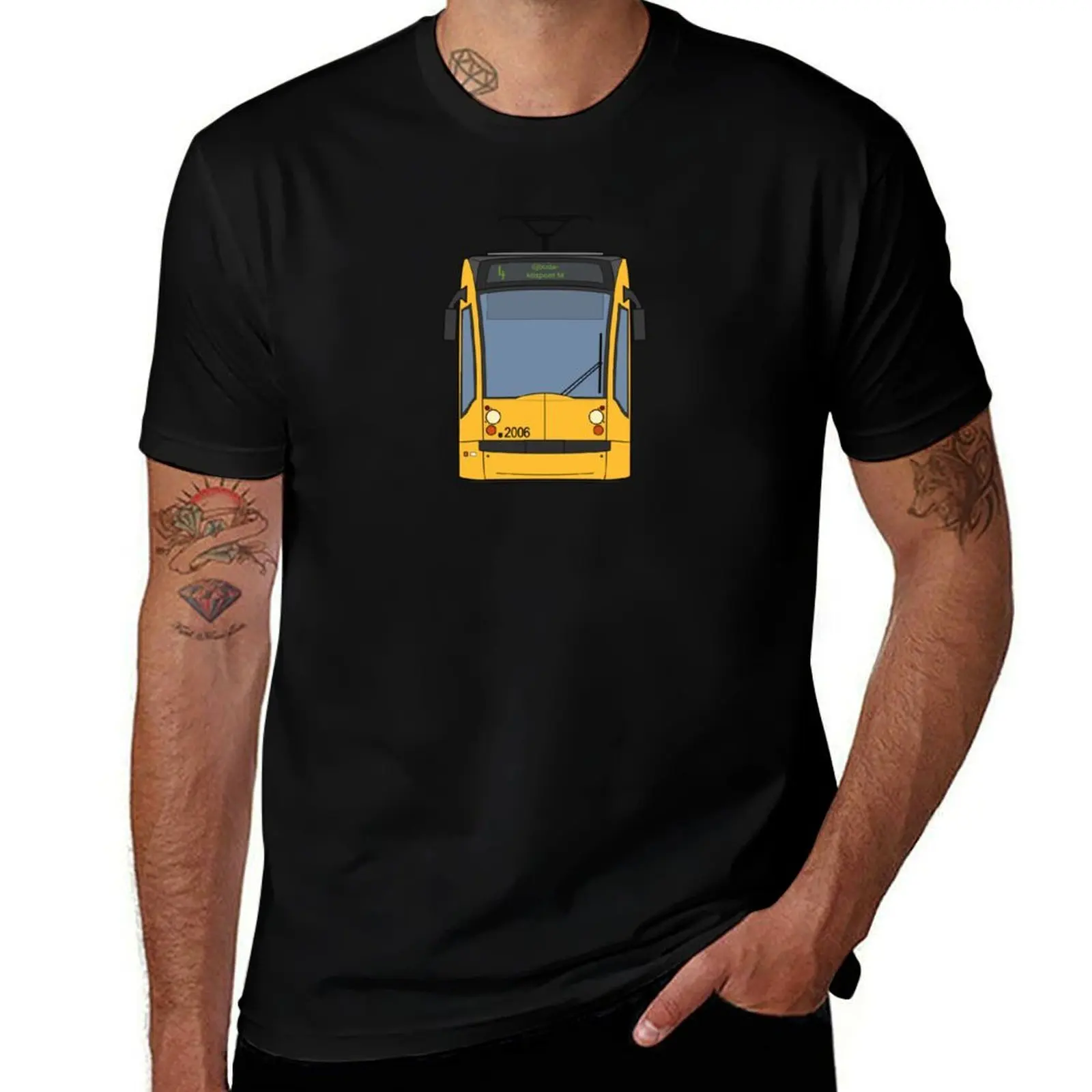 Budapest Tram (Combino) T-Shirt Work Daily Short Sleeve Top