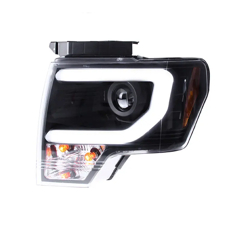 

LED Car Headlight For Ford F-150 Raptor 2008-2014 Modified Headlamp With DRL Dual Lens Xenon Front Lights Automobile Assembly