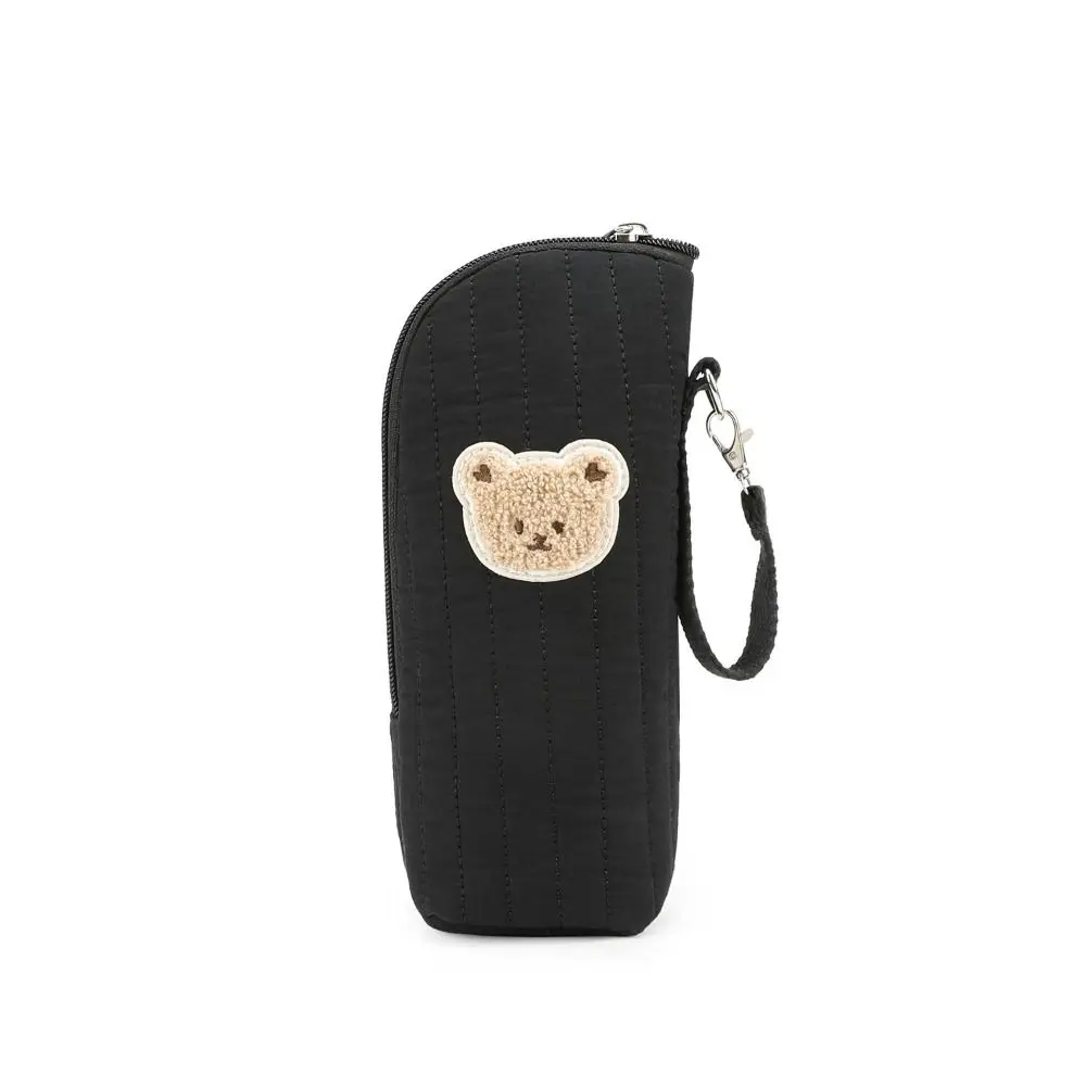 

New Bear Bottle Bag with Handle Insulated Bottle Cooler Pure Cotton Portable Breastmilk Cooler Bag for Daycare Outdoor