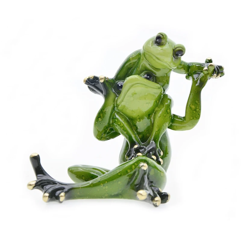 

MYBLUE Home Decor Resin Frog Father And Kid Statue,Frog Figurine,Table decoration and accessories