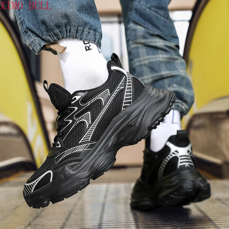 Fashion White Sneakers Hidden Heels Heightening Walking Work Shoes For Men 4/6/8CM Summer Casual Sports Breathable Taller Shoes