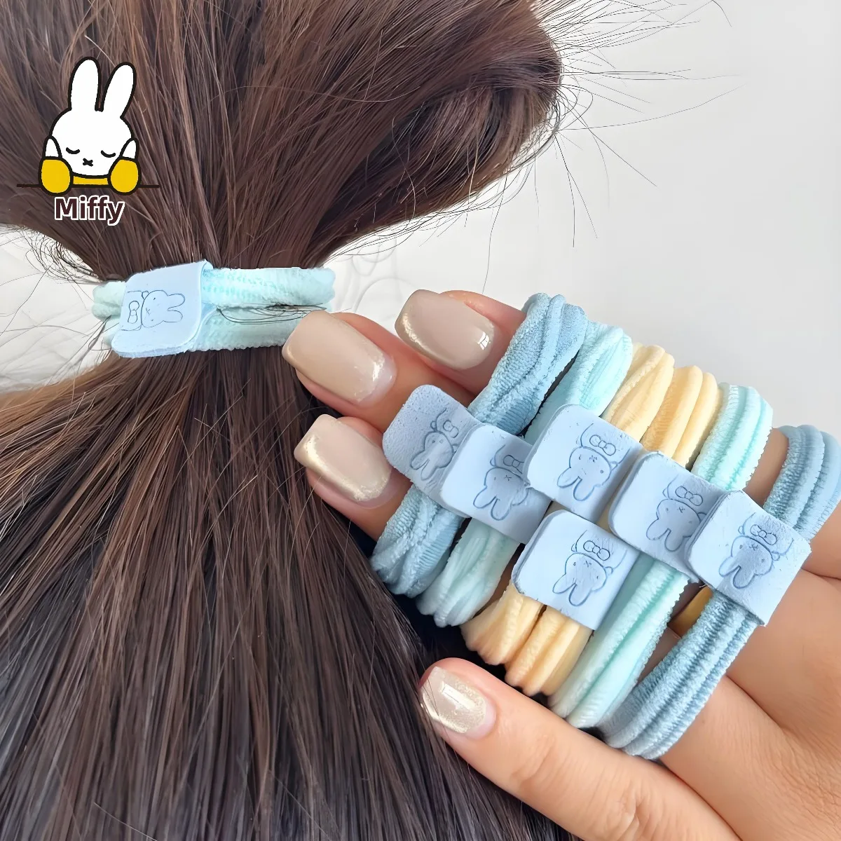 Kawaii Miffy Rabbit Hair Tie Cute Cartoon Couple Best Friend Sweet Forest-style Girl Hair Band Super Cute Instagram Hair Tie