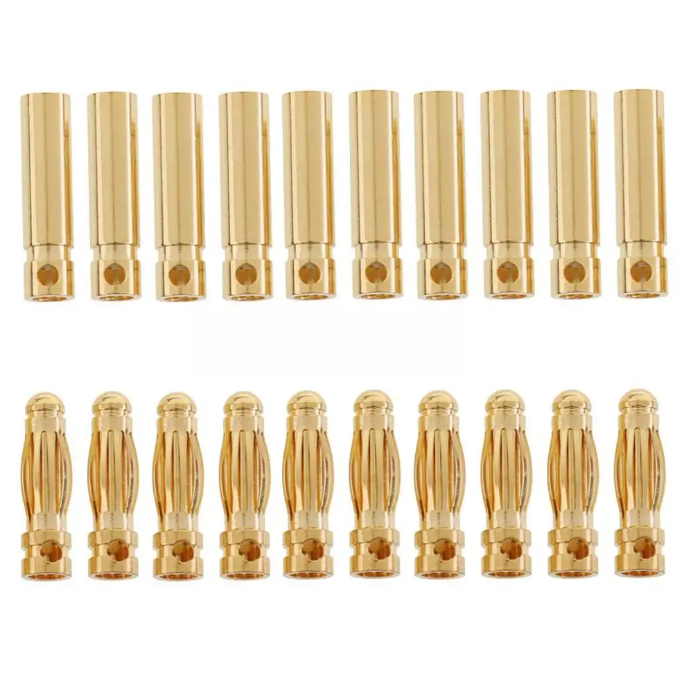 5/10Pair 2.0mm/3.0mm/3.5mm/4.0mm/5mm/5.5mm/6mm/8mm RC Battery Gold-plated Bullet Banana Plug Male Female Bullet Banana Connector