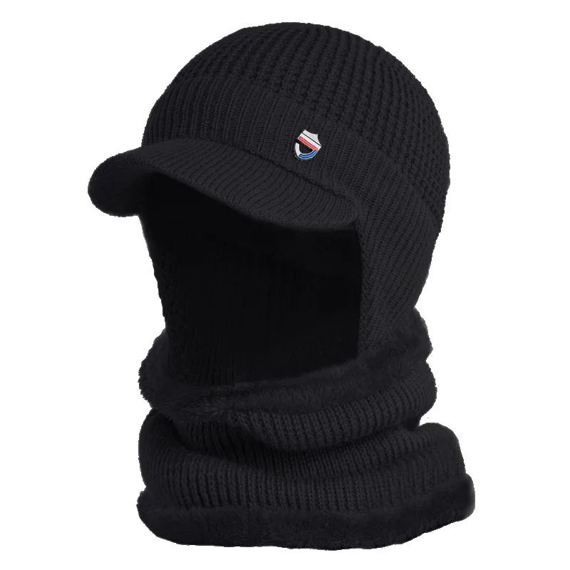 Winter Earmuff Cap Men's Outdoor Knitted Hat Women's Warm Windproof Earflaps  Hats Cycling Cap Ski Mask  Skull Cap Cycling Hat