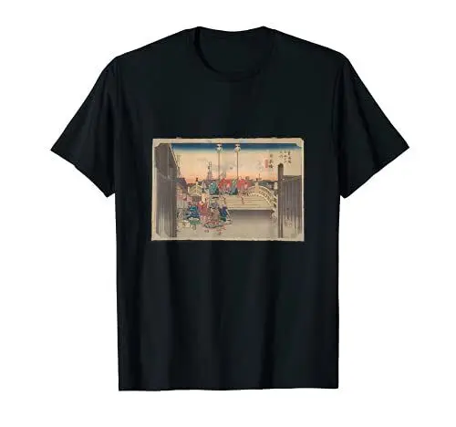 Hiroshige Utagawa 53 Stations Of The Tokaido Painting Art Men For Man Woman Short Summer Tees Casual Cotton Luxury Brand