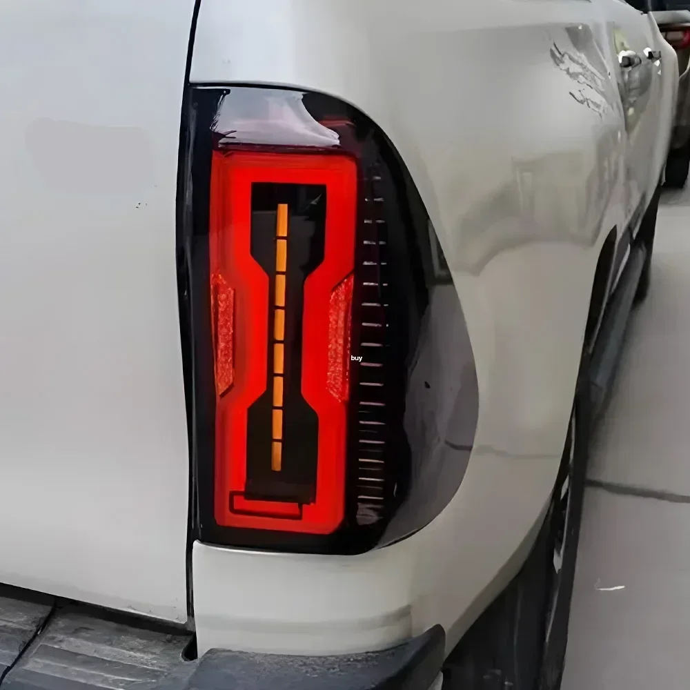 Conjunto de luces traseras de coche para Toyota HILUX REVO Vigo 2021-2024, actualización LED, luz intermitente dinámica, accesorios de herramientas