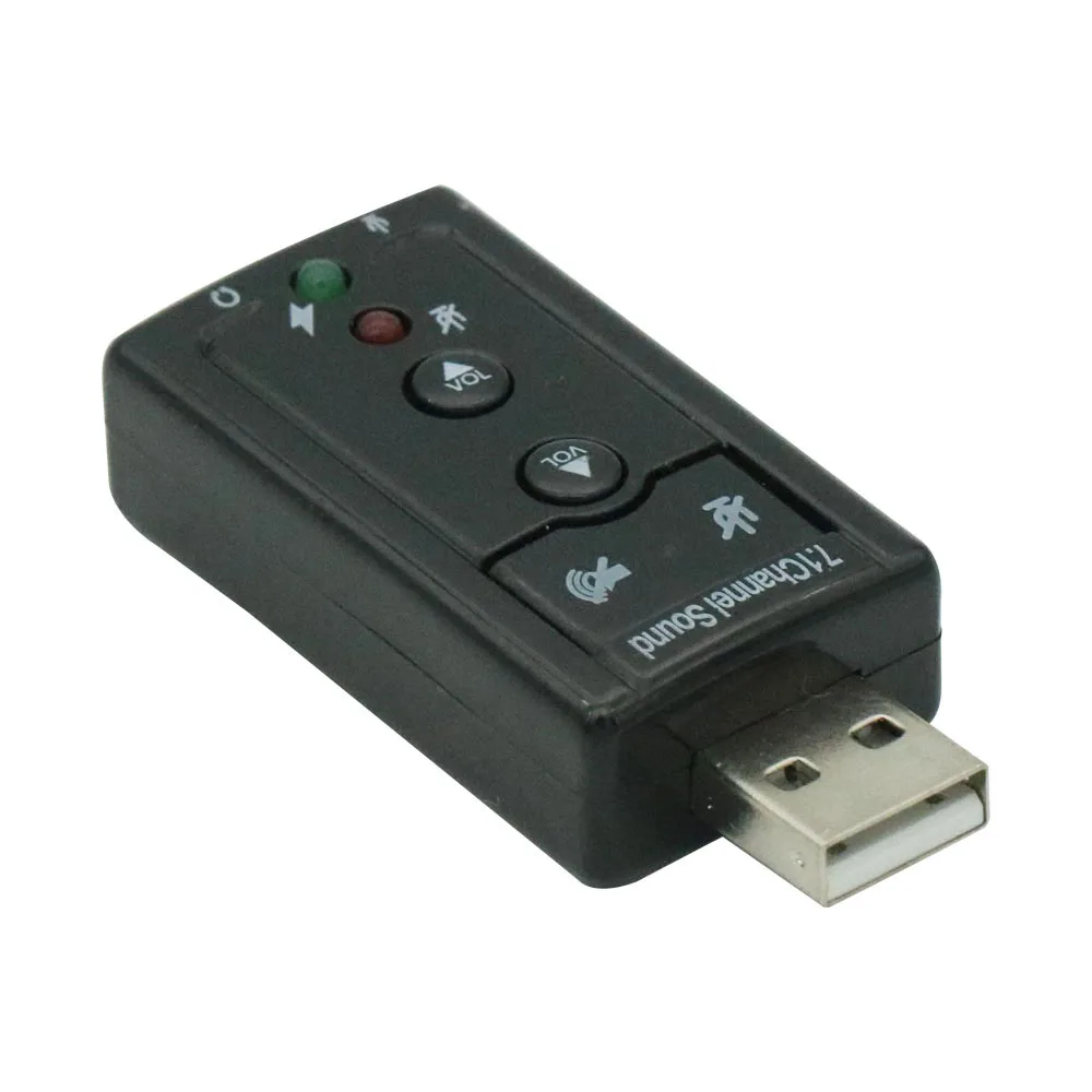 Mini USB 2.0 3D Virtual 12Mbps External 7.1 Channel Audio Sound Card Adapter Audio Sound Card Adapter Portable Module