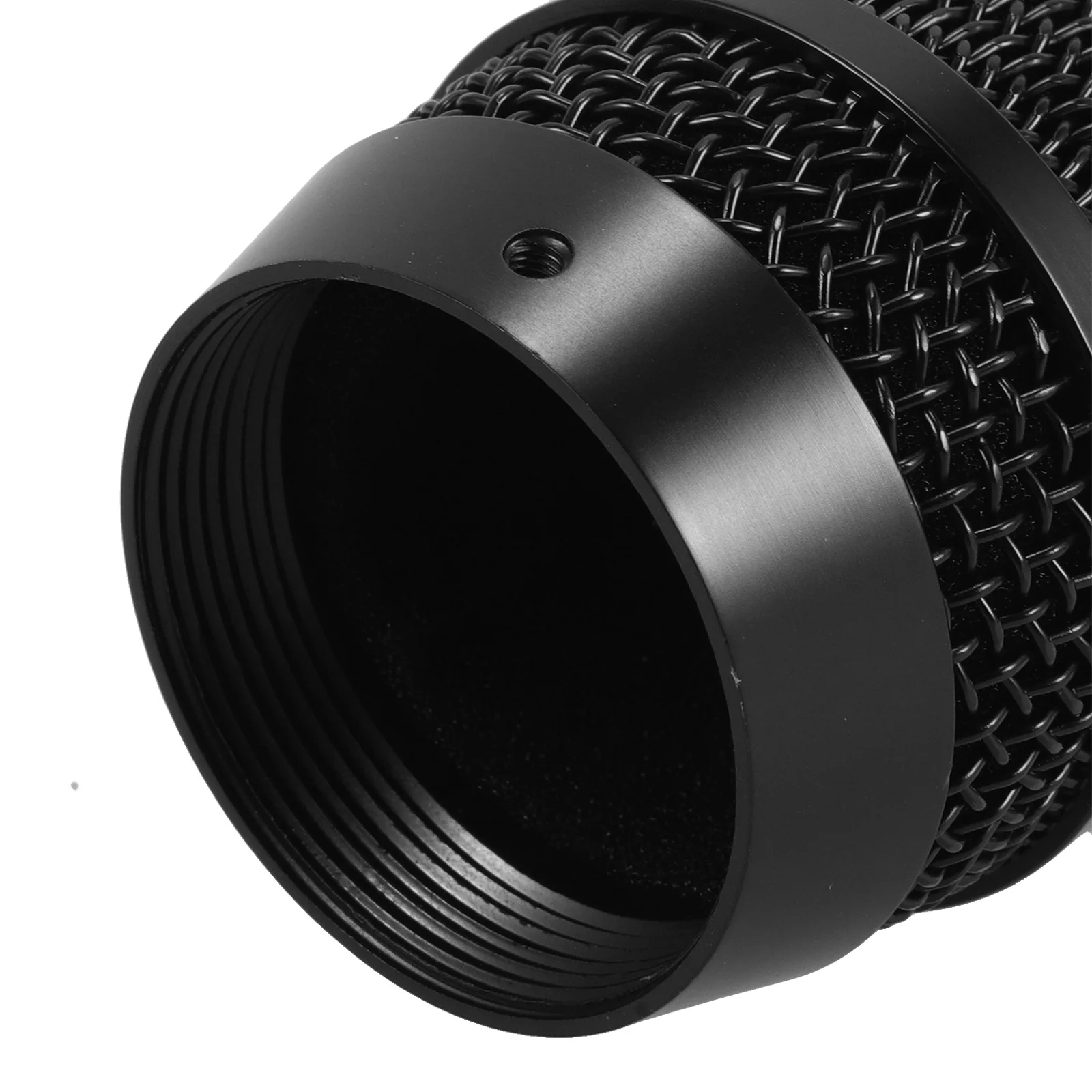 Copertura per griglia per microfono in metallo Parabrezza durevole Riduzione del rumore Elegante accessorio per griglia in rete di ricambio Parabrezza per microfono