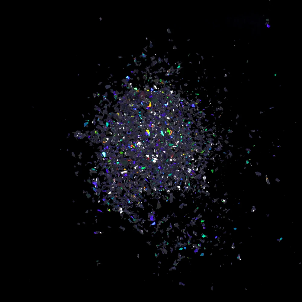 1 pot Holo Nail Flakies Sequins 0.5g Laser silver Holographic Powder  Irregular Paillette DIY Nail Art Decoration Supplies tool