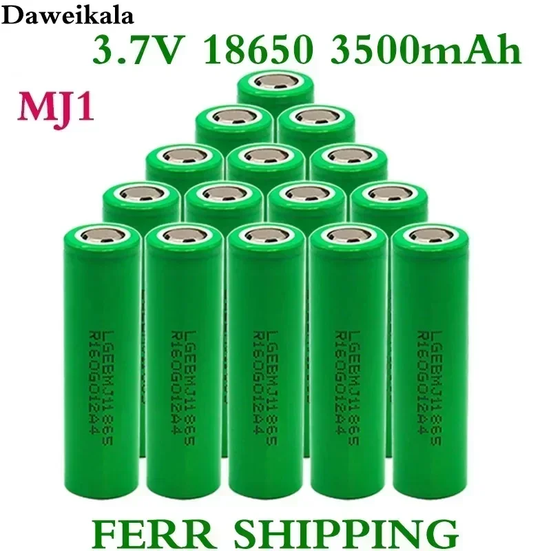 

New 18650 battery Rechargeable battery 3.7V 3500mAh for electronic cigare flashlight for LG MJ1 3500mAh Battery