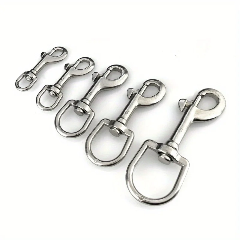 

1pc Snap Hook Stainless Steel Trigger Swivel Eye Bolt for Webbing Leather Craft Bag Strap Belt Clasp Pet Dog Leash Clip Quality