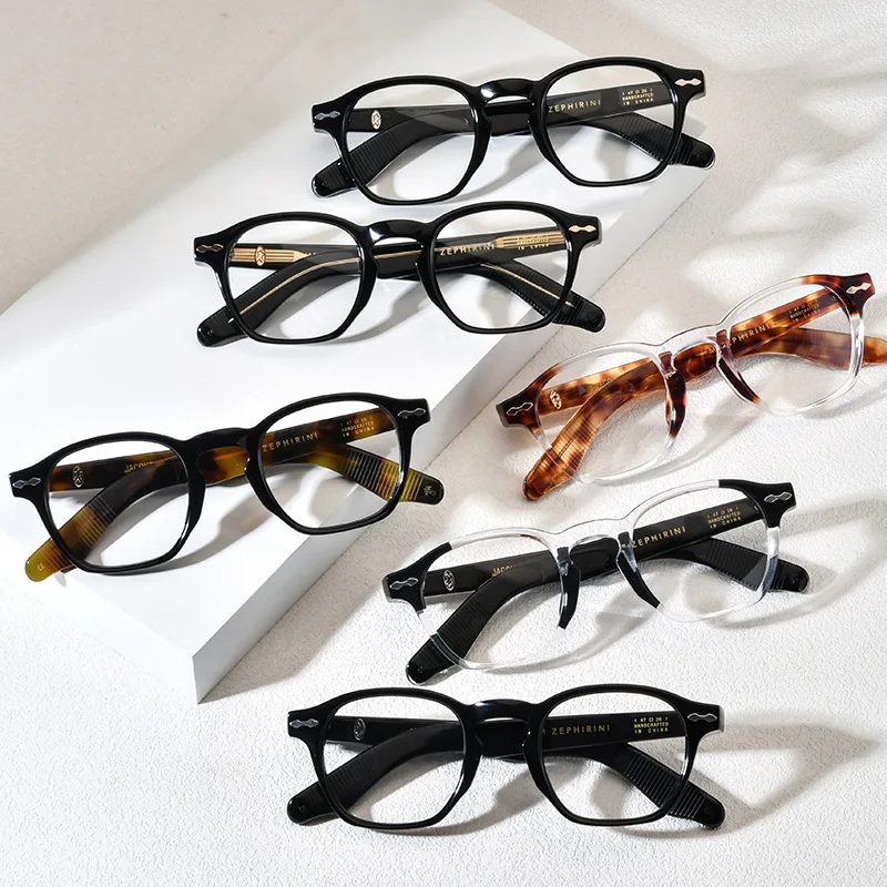 

Semi-unique retro thick square tortoiseshell eyeglass frame, simple and stylish for daily commuting, ideal for a gentleman's eye