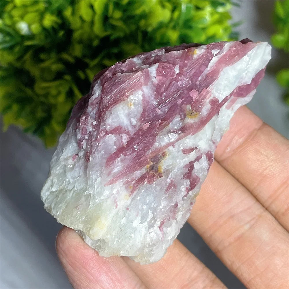 Crystal Naturtal Specimen Red Tourmaline Healing Gemstone Ornaments Carving Mineral Decoration Energy Room Gift Home
