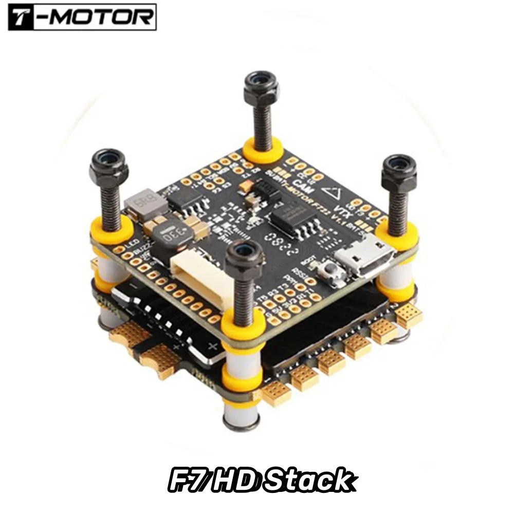 

T-MOTOR F7 HD Stack F7 722 HD Контроллер полета с/BMI270 + F55A Pro II 3-6S 4 в 1 Blheli_32 бесщеточный ESC для RC FPV гоночного дрона