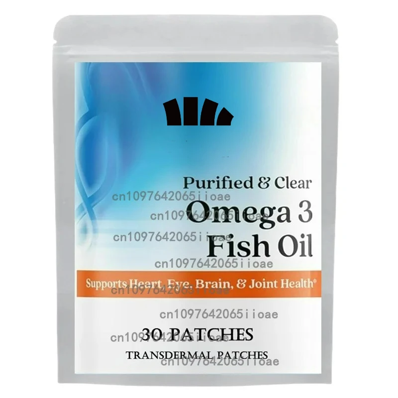 

30 Patches Omega 3 Fish Oil Transdermal Patches Brain & Heart Health Support