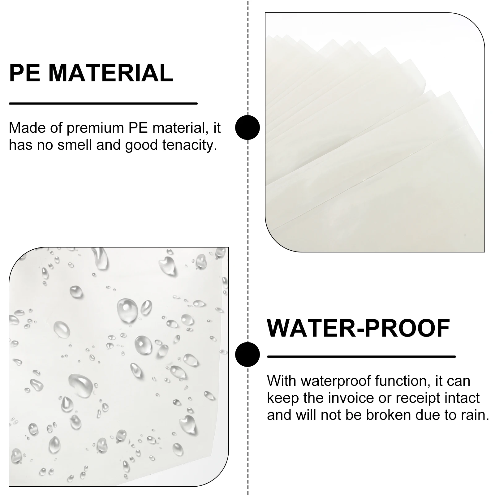 

100 Pcs Clear Self Adhesive Shipping Label Box Bag Envelopes 120x180mm White PE Transparent Packing List Sleeves pouches small