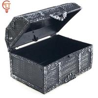 Retro Plastic Pirate Treasure Box Crystal Gem Jewelry Box Storage Organizer Trinket Keepsake Treasure Chest Gift 10.2*7*6.3cm