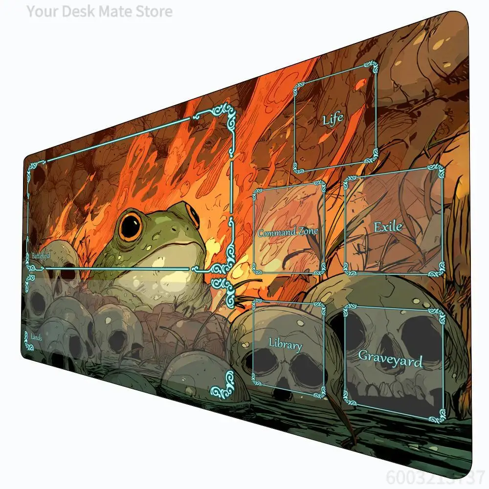 Dark Fantasy Frog Design MTG Playmat Magic Card Battle Mat Non-Slip Durable 35X60CM Commander Playmat Tapete Magic MTG
