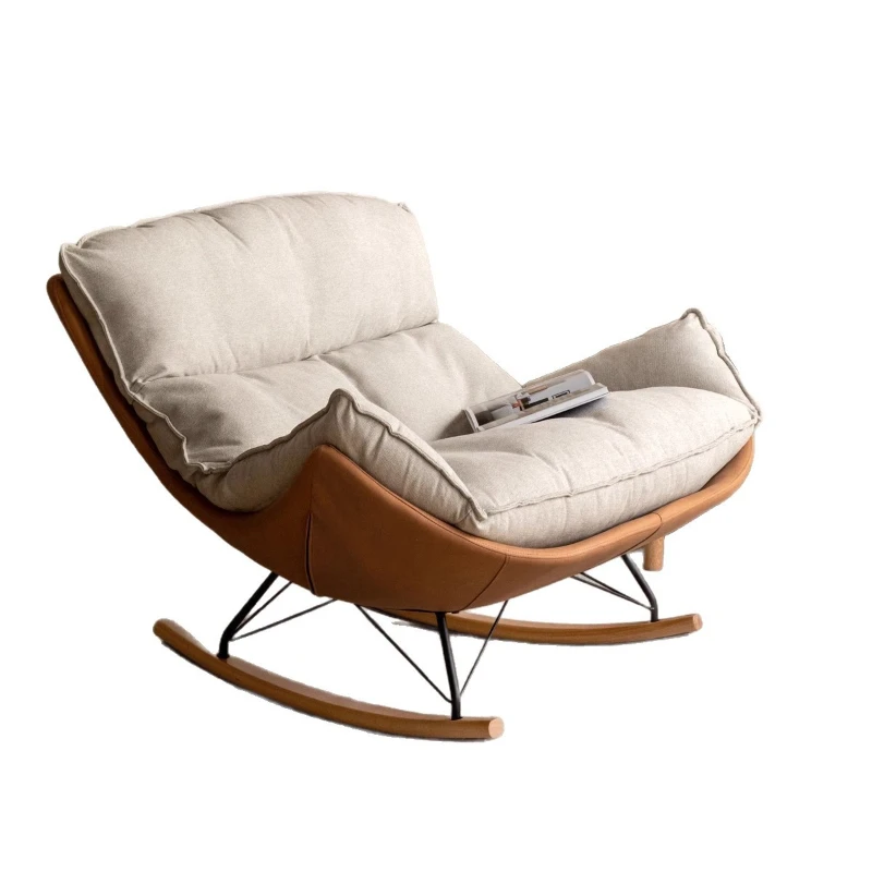 كرسي هزاز أريكة فردي من القماش، كرسي للكبار، أريكة كسولة، شرفة ترفيهية منزلية