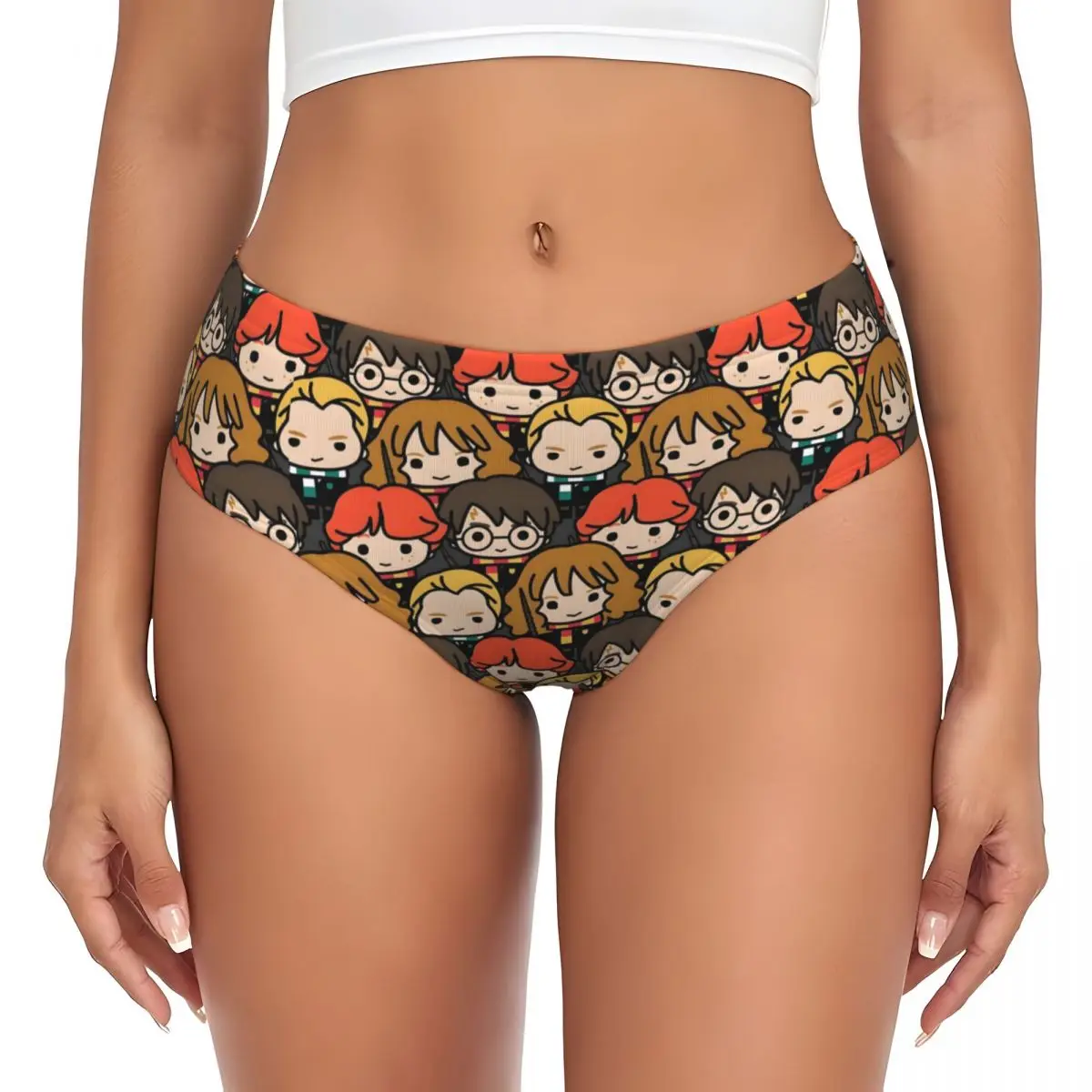 Custom H-Harryes Printing Cartoon Cute Briefs Underwear Womens Breathable Stretch Miraculous Panties