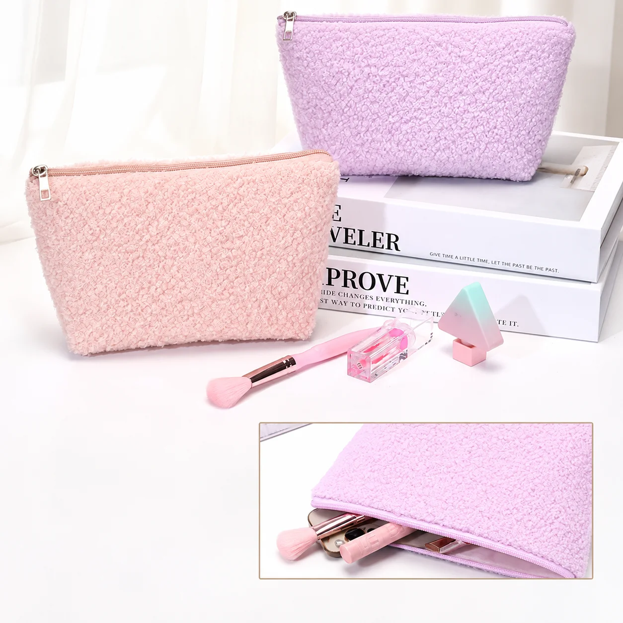 Makeup Pouch  Women Cosmetic Bag Portable Makeup Bag Multicolor Storage Bag For Travel Lipstick Toiletries Storage