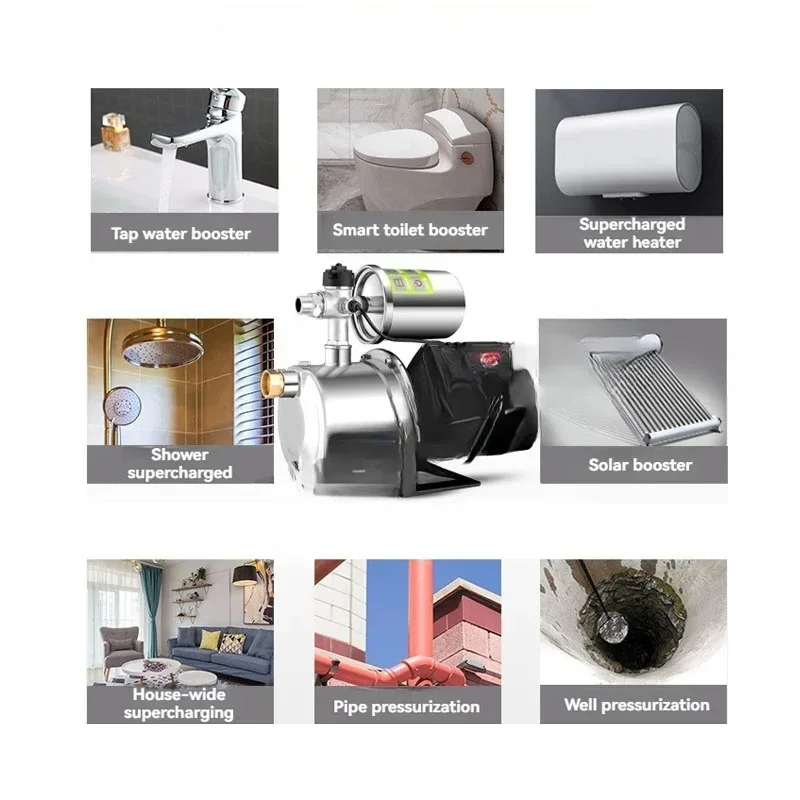 220V 1500W Digital Fully Automatic Home Use Booster Pump High Power Mute Constant Pressure Self-Priming Water Pipe System