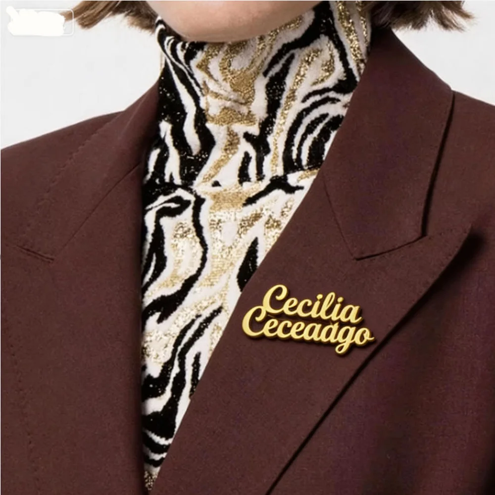 Customized dual name pin flip collar pin suit pin perfect personalized gift for him/her special gift