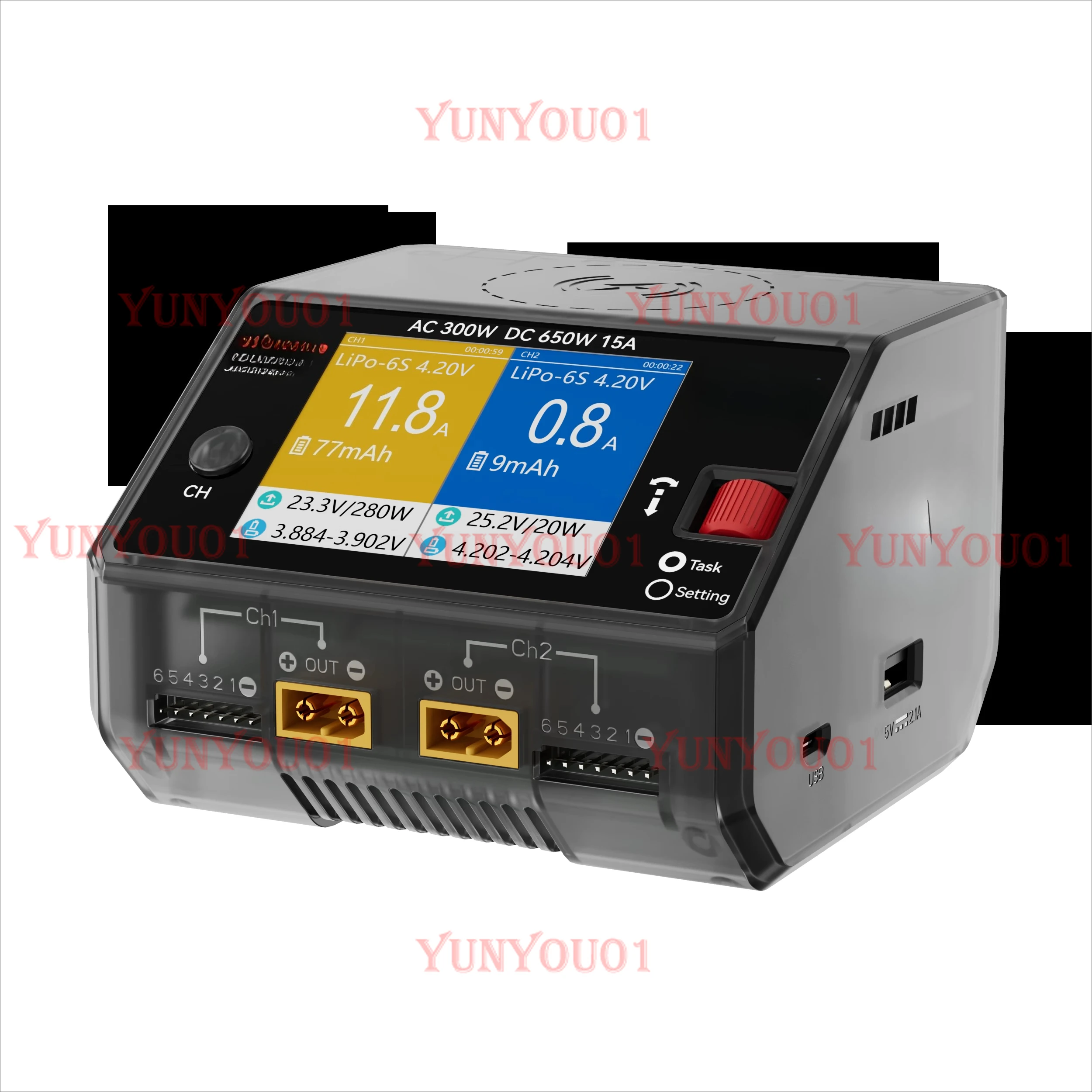 المزدوج قناة شاحن ذكي نموذج طائرة FPV معبر آلة بطارية ليثيوم مركبة نموذج باخرة شاحن