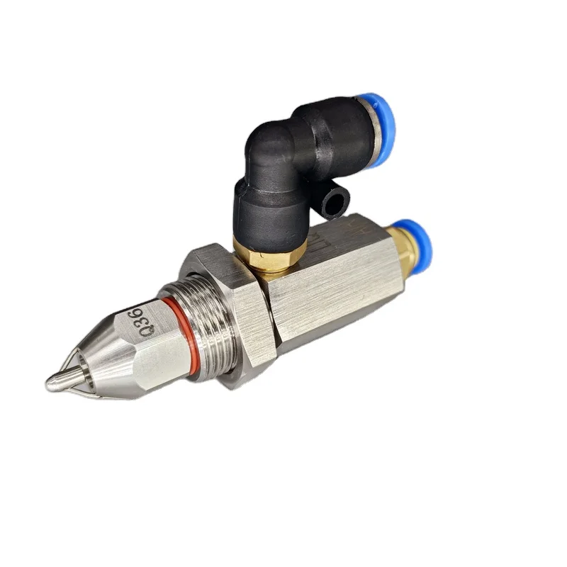 

Micro-scale Ultrasonic air Atomizing Misting Dry Fog Nozzle, Ultrasonic Atomizer, 90 Degrees Dry Fog Dust Suppression Nozzle