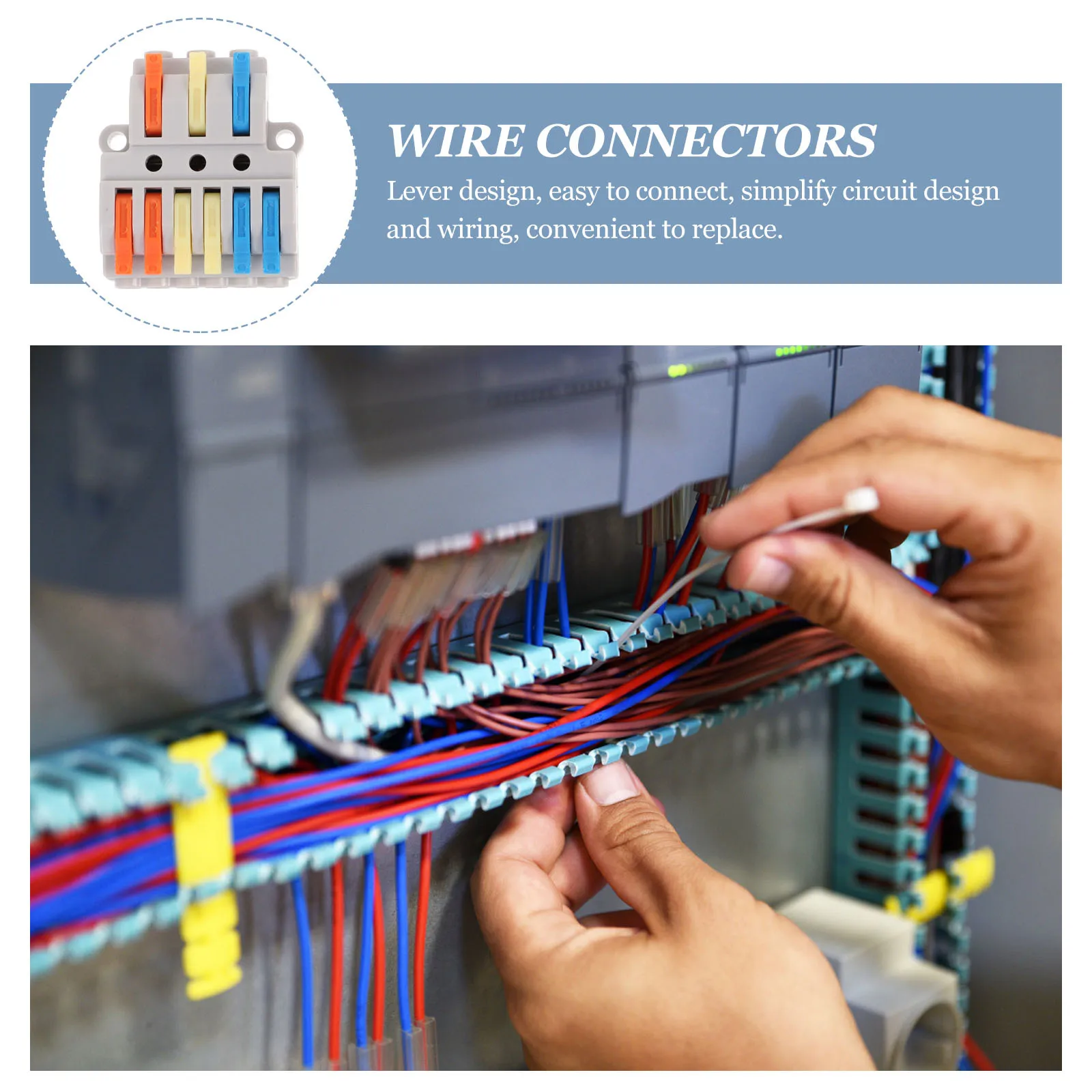 2 قطعة موصلات الأسلاك 3 في 6 خارج رافعة نوع موصل كهربائي لا أدوات المطلوبة السيارات سلك لصق الفاصل كتل طرفية عدة