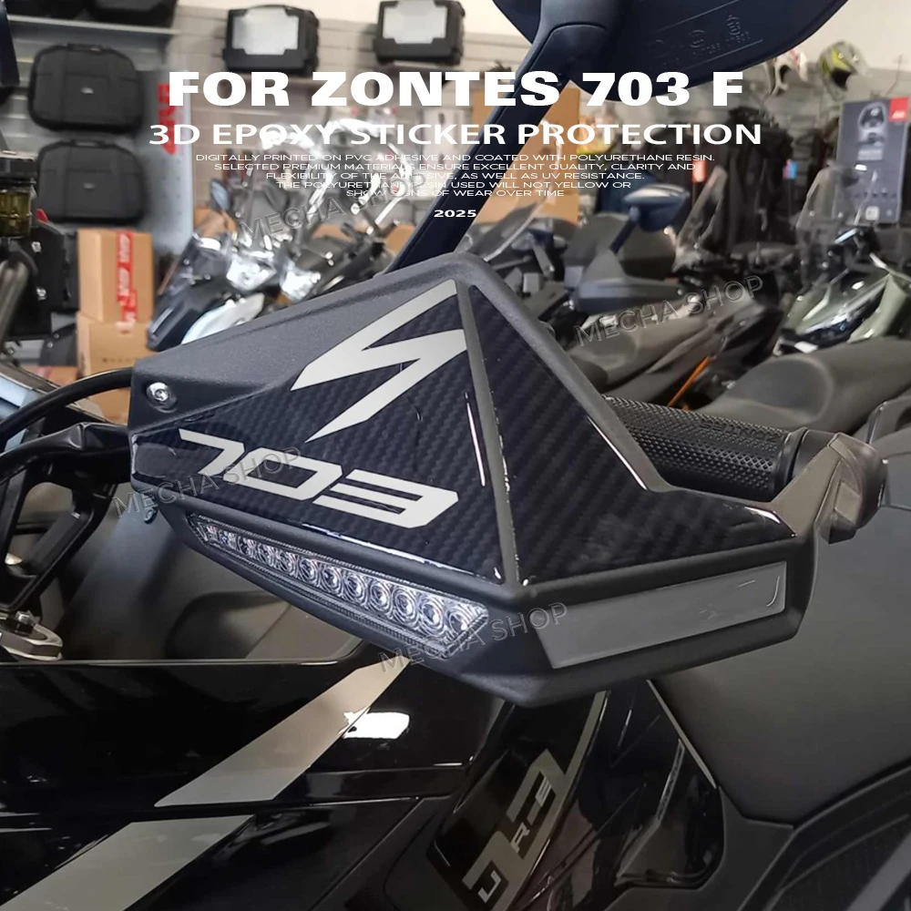 

Handguard Sticker Set Motorcycle Side 3D Sticker Fuel Tank Decal Protector For Zontes 703F 703 F 2025-