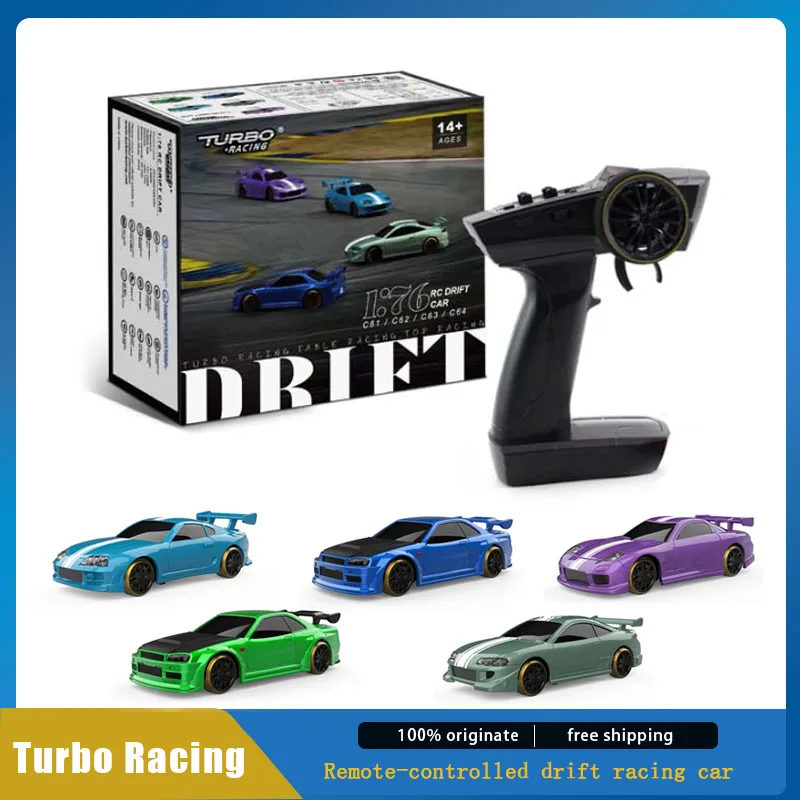 Turbo Racing Drift 1:76 Rc Car Remote Control Drift Car Mini High-Speed Remote Control Racing Cars Toy Gift Customized